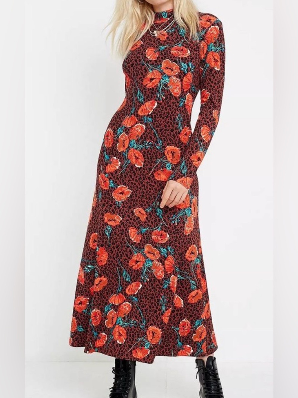 NWT Free People Retro Romance MIDI Dress